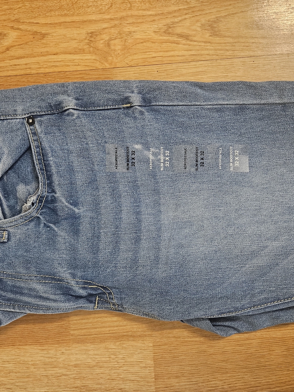 Aeropostale Faded Blue Slim-Cut Denim Jeans 32x32 - Picture 4 of 4